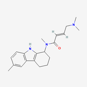 molecular formula C20H27N3O B2658732 (E)-4-(Dimethylamino)-N-methyl-N-(6-methyl-2,3,4,9-tetrahydro-1H-carbazol-1-yl)but-2-enamide CAS No. 2411329-67-2
