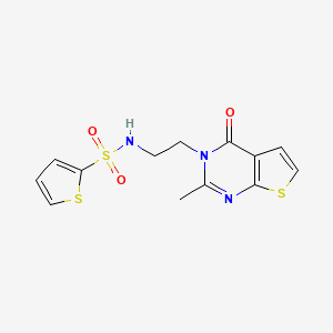 molecular formula C13H13N3O3S3 B2658735 N-(2-(2-methyl-4-oxothieno[2,3-d]pyrimidin-3(4H)-yl)ethyl)thiophene-2-sulfonamide CAS No. 1903717-22-5