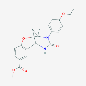 molecular formula C21H22N2O5 B2658789 methyl 10-(4-ethoxyphenyl)-9-methyl-11-oxo-8-oxa-10,12-diazatricyclo[7.3.1.0^{2,7}]trideca-2,4,6-triene-4-carboxylate CAS No. 899743-15-8