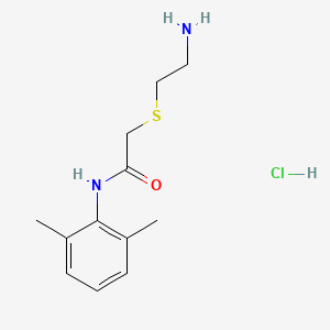molecular formula C12H19ClN2OS B2658796 2-[(2-Aminoethyl)thio]-N-(2,6-dimethylphenyl)-acetamide CAS No. 312926-99-1
