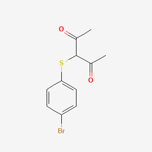 B2658799 3-(4-Bromophenyl)sulfanylpentane-2,4-dione CAS No. 314769-46-5