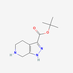molecular formula C11H17N3O2 B2658807 Tert-butyl 4,5,6,7-tetrahydro-1H-pyrazolo[3,4-c]pyridine-3-carboxylate CAS No. 2287287-62-9