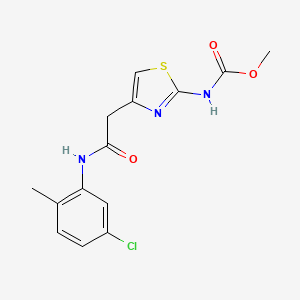 Methyl (4-(2-((5-chloro-2-methylphenyl)amino)-2-oxoethyl)thiazol-2-yl)carbamate