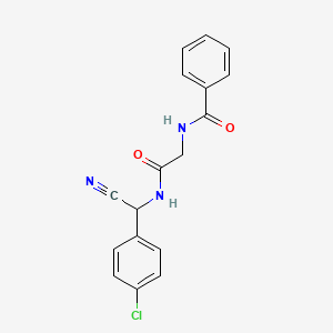 N-[2-[[(4-Chlorophenyl)-cyanomethyl]amino]-2-oxoethyl]benzamide