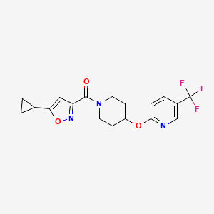 (5-Cyclopropylisoxazol-3-yl)(4-((5-(trifluoromethyl)pyridin-2-yl)oxy)piperidin-1-yl)methanone