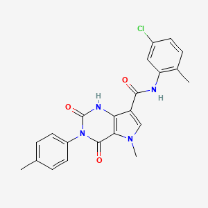 N-(5-chloro-2-methylphenyl)-5-methyl-2,4-dioxo-3-(p-tolyl)-2,3,4,5-tetrahydro-1H-pyrrolo[3,2-d]pyrimidine-7-carboxamide