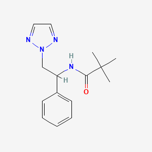 N-(1-phenyl-2-(2H-1,2,3-triazol-2-yl)ethyl)pivalamide