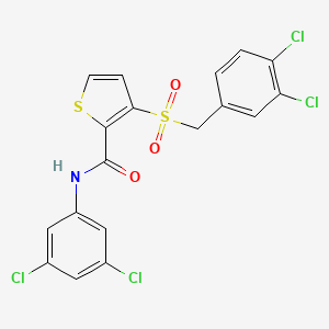 3-[(3,4-dichlorobenzyl)sulfonyl]-N-(3,5-dichlorophenyl)-2-thiophenecarboxamide