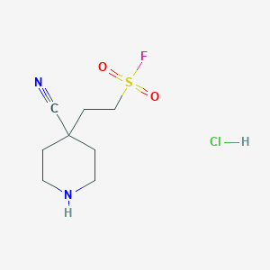 2-(4-Cyanopiperidin-4-yl)ethanesulfonyl fluoride;hydrochloride