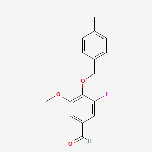 3-Iodo-5-methoxy-4-[(4-methylbenzyl)oxy]benzaldehyde