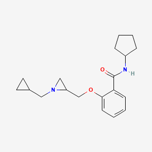 N-Cyclopentyl-2-[[1-(cyclopropylmethyl)aziridin-2-yl]methoxy]benzamide