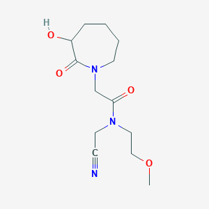 molecular formula C13H21N3O4 B2658849 N-(Cyanomethyl)-2-(3-hydroxy-2-oxoazepan-1-yl)-N-(2-methoxyethyl)acetamide CAS No. 2223866-41-7
