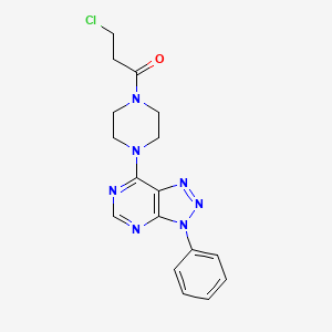 3-chloro-1-(4-(3-phenyl-3H-[1,2,3]triazolo[4,5-d]pyrimidin-7-yl)piperazin-1-yl)propan-1-one