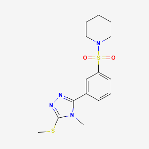 1-((3-(4-methyl-5-(methylthio)-4H-1,2,4-triazol-3-yl)phenyl)sulfonyl)piperidine