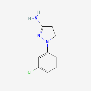 molecular formula C9H10ClN3 B2658852 1-(3-chlorophenyl)-4,5-dihydro-1H-pyrazol-3-amine CAS No. 6463-41-8