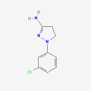 1-(3-chlorophenyl)-4,5-dihydro-1H-pyrazol-3-amine