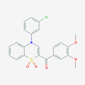 [4-(3-chlorophenyl)-1,1-dioxido-4H-1,4-benzothiazin-2-yl](3,4-dimethoxyphenyl)methanone