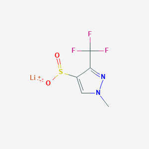 molecular formula C5H4F3LiN2O2S B2658857 lithium(1+) ion 1-methyl-3-(trifluoromethyl)-1H-pyrazole-4-sulfinate CAS No. 2193066-89-4