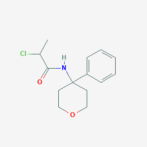 2-Chloro-N-(4-phenyloxan-4-yl)propanamide