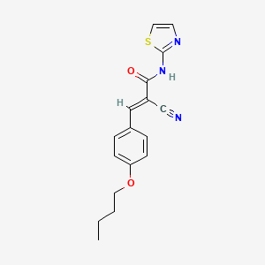 (E)-3-(4-butoxyphenyl)-2-cyano-N-(1,3-thiazol-2-yl)prop-2-enamide