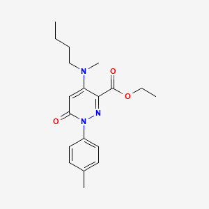 molecular formula C19H25N3O3 B2658865 Ethyl 4-[butyl(methyl)amino]-1-(4-methylphenyl)-6-oxo-1,6-dihydropyridazine-3-carboxylate CAS No. 922067-93-4