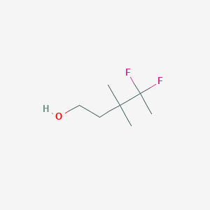 molecular formula C7H14F2O B2658893 4,4-Difluoro-3,3-dimethylpentan-1-ol CAS No. 2005386-07-0