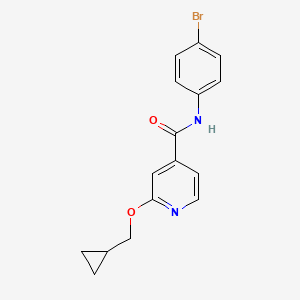 molecular formula C16H15BrN2O2 B2658898 N-(4-bromophenyl)-2-(cyclopropylmethoxy)isonicotinamide CAS No. 2034358-81-9