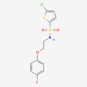 molecular formula C12H11ClFNO3S2 B2658906 5-chloro-N-(2-(4-fluorophenoxy)ethyl)thiophene-2-sulfonamide CAS No. 1105221-05-3
