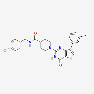 N-(4-chlorobenzyl)-1-[7-(3-methylphenyl)-4-oxo-3,4-dihydrothieno[3,2-d]pyrimidin-2-yl]piperidine-4-carboxamide