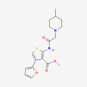 Methyl 4-(furan-2-yl)-2-(2-(4-methylpiperidin-1-yl)acetamido)thiophene-3-carboxylate
