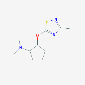 molecular formula C10H17N3OS B2658931 N,N-dimethyl-2-[(3-methyl-1,2,4-thiadiazol-5-yl)oxy]cyclopentan-1-amine CAS No. 2198986-55-7