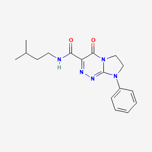 molecular formula C17H21N5O2 B2658959 N-(3-methylbutyl)-4-oxo-8-phenyl-4H,6H,7H,8H-imidazo[2,1-c][1,2,4]triazine-3-carboxamide CAS No. 946381-79-9