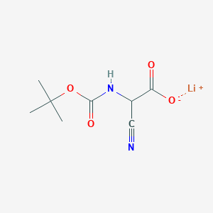 Lithium;2-cyano-2-[(2-methylpropan-2-yl)oxycarbonylamino]acetate