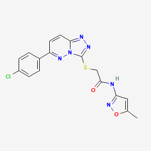2-((6-(4-chlorophenyl)-[1,2,4]triazolo[4,3-b]pyridazin-3-yl)thio)-N-(5-methylisoxazol-3-yl)acetamide
