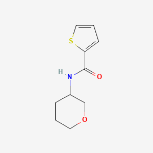 molecular formula C10H13NO2S B2659019 N-(oxan-3-yl)thiophene-2-carboxamide CAS No. 1342237-18-6
