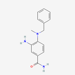 molecular formula C15H17N3O B2659023 3-Amino-4-(benzyl(methyl)amino)benzamide CAS No. 1153119-36-8