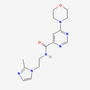 molecular formula C15H20N6O2 B2659043 N-(2-(2-methyl-1H-imidazol-1-yl)ethyl)-6-morpholinopyrimidine-4-carboxamide CAS No. 1903912-99-1