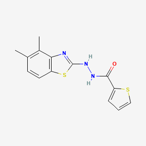 B2659107 N'-(4,5-dimethyl-1,3-benzothiazol-2-yl)thiophene-2-carbohydrazide CAS No. 851980-41-1