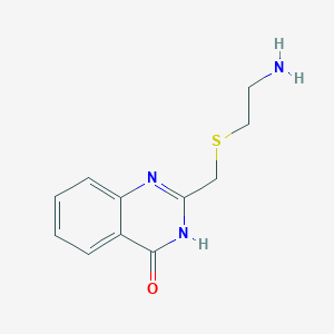 molecular formula C11H13N3OS B2659188 2-{[(2-aminoethyl)sulfanyl]methyl}-3,4-dihydroquinazolin-4-one CAS No. 890647-60-6