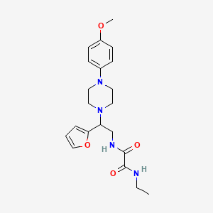 molecular formula C21H28N4O4 B2659189 N-ethyl-N'-[2-(furan-2-yl)-2-[4-(4-methoxyphenyl)piperazin-1-yl]ethyl]ethanediamide CAS No. 877647-54-6