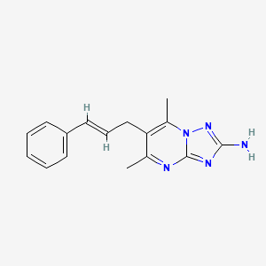 5,7-dimethyl-6-[(E)-3-phenyl-2-propenyl][1,2,4]triazolo[1,5-a]pyrimidin-2-amine