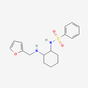 N-[2-(furan-2-ylmethylamino)cyclohexyl]benzenesulfonamide