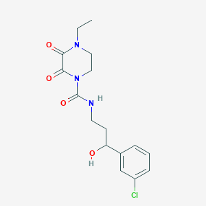N-(3-(3-chlorophenyl)-3-hydroxypropyl)-4-ethyl-2,3-dioxopiperazine-1-carboxamide