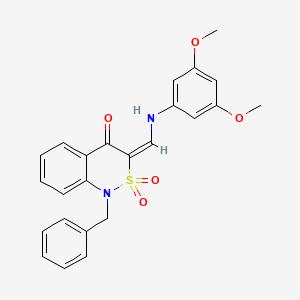 (3E)-1-benzyl-3-{[(3,5-dimethoxyphenyl)amino]methylene}-1H-2,1-benzothiazin-4(3H)-one 2,2-dioxide