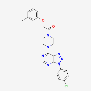 1-(4-(3-(4-chlorophenyl)-3H-[1,2,3]triazolo[4,5-d]pyrimidin-7-yl)piperazin-1-yl)-2-(m-tolyloxy)ethanone