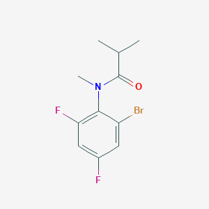 molecular formula C11H12BrF2NO B2659280 N-(2-bromo-4,6-difluorophenyl)-N,2-dimethylpropanamide CAS No. 1024227-97-1