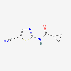 molecular formula C8H7N3OS B2659300 N-(5-cyanothiazol-2-yl)cyclopropanecarboxamide CAS No. 1251561-15-5