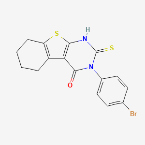 B2659315 3-(4-bromophenyl)-2-sulfanylidene-5,6,7,8-tetrahydro-1H-[1]benzothiolo[2,3-d]pyrimidin-4-one CAS No. 136386-74-8