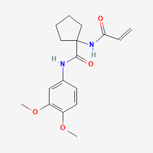 B2659341 N-(3,4-dimethoxyphenyl)-1-(prop-2-enamido)cyclopentane-1-carboxamide CAS No. 2094384-96-8