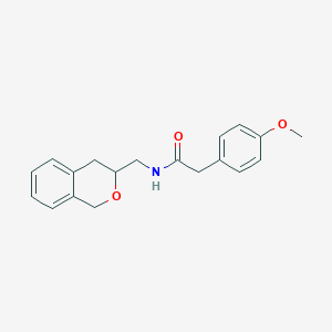 molecular formula C19H21NO3 B2659370 N-(isochroman-3-ylmethyl)-2-(4-methoxyphenyl)acetamide CAS No. 2034497-27-1